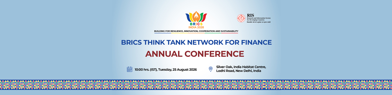 BRICS THINK TANK NETWORK FOR FINANCE ANNUAL CONFERENCE