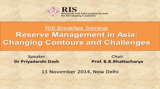 Breakfast Seminar: Reserve Management in Asia: Changing Contours and Challenges