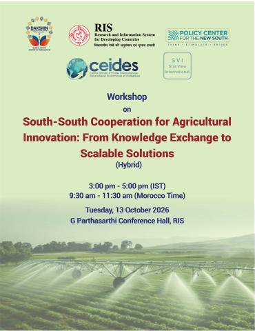 South-South Cooperation for Agricultural Innovation: From Knowledge Exchange to Scalable Solutions