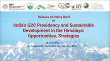 India's G20 Presidency and Sustainable Development in the Himalaya