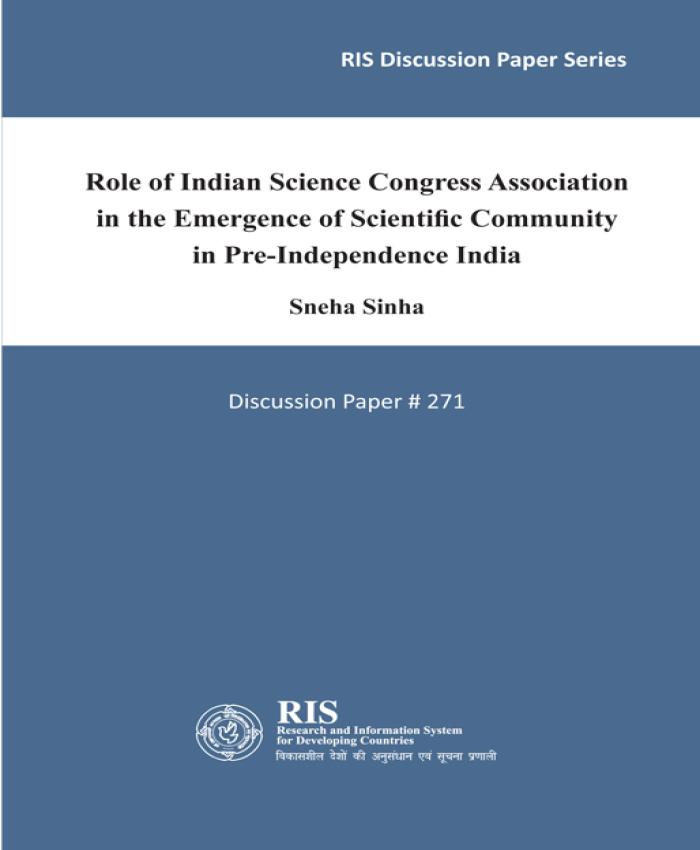 Role of Indian Science Congress Association in the Emergence of Scientific Community in Pre-Independence India